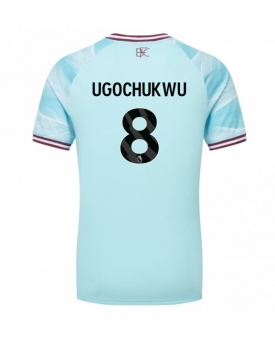 Burnley Lesley Ugochukwu #8 Maglia Gara Trasferta Repliche 2025-26 Maniche Corte